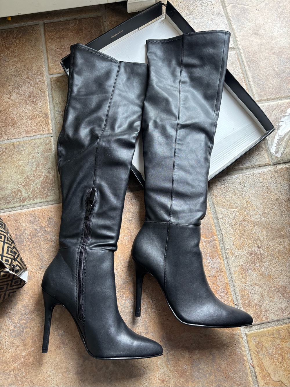 Charles David Black Over-the-Knee Stiletto Boots